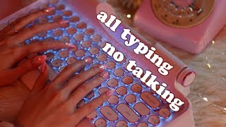 Extremely Relaxing Keyboard Typing ASMR no speaking [upl. by Glover140]