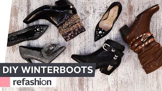 DIY Winterboots aufpimpen  refashion  OTTO [upl. by Yenial]