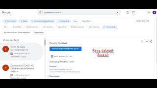 Using Google Dataset Search to get free datasets [upl. by Milewski]