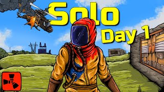 Surviving Rust  Day 1 Solo Gameplay as a Beginner [upl. by Coussoule]