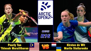 Pearly TanThinaah Muralitharan vs Kirsten de WitStoliarenko  Arctic Open 2024 Badminton  R16 [upl. by Iain]