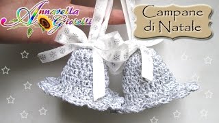 Tutorial Campane di Natale alluncinetto  How to crochet bells [upl. by Laing775]