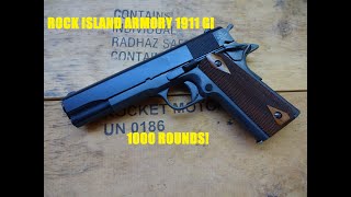 Rock Island Armory 1911 GI  1000 Rounds Update [upl. by Ahsuas]