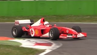 Ferrari F1 V10 Pure Sound at Monza Circuit  Ferrari F2001 F2002 amp F2005 [upl. by Enehpets795]