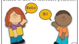 Lesson 1 How to introduce yourself  TEFL for Kids [upl. by Legin]