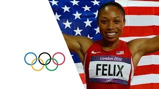 Allyson Felix Wins Womens 200m Gold  London 2012 Olympics [upl. by Airotciv930]