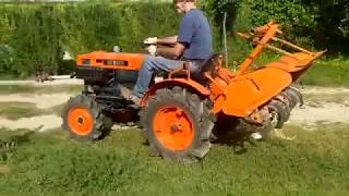 kubota B7000 colocación del rotavator MINI TRACTOR [upl. by Colfin]