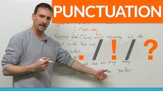 Learn Punctuation period exclamation mark question mark [upl. by Aynot]