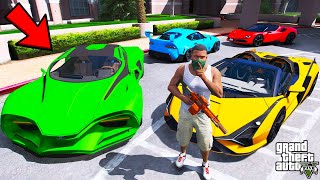 Franklin Stealing Billionaires Secret Sports Cars In GTA 5  SHINCHAN and CHOP [upl. by Angell]