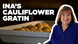 Inas MakeAhead Cauliflower Gratin HowTo  Barefoot Contessa  Food Network [upl. by Lenard]