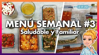 💚 Menú SEMANAL ECONÓMICO y SALUDABLE 3 🕒 Cocina en 2 Horas para Toda la Semana 😋 Meal Prep [upl. by Kcirdnekal603]