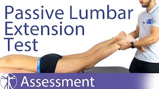 Passive Lumbar Extension Test PLET  Lumbar Instability [upl. by Ever678]