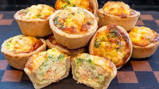 Mini Quiches Salmon and Broccoli [upl. by Aneehsit]