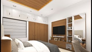 10×12 bedroom design and TV unitpanel design in India  Modular bedroom design [upl. by Prakash144]