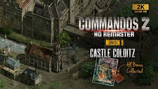 Commandos 2 HD Remaster  Castle Colditz  Misson 9 Playthrough All Bonuses [upl. by Glori]