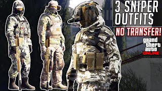 GTA 5 Online 3 Sniper Military Outfits After Patch 157 Tuners Clothing Glitches Not Modded [upl. by Idnis489]