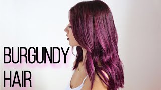 HOW TO DARK BURGUNDY HAIR DYE AT HOME [upl. by Luci]