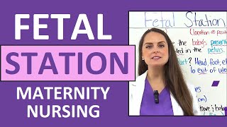 Fetal Station Assessment and Engagement Nursing NCLEX Maternity Review [upl. by Hcone]