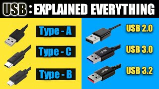 What is USB 20 vs 30  31 First Generation  USB Type C  B amp A  Male amp Female Port [upl. by Narra450]