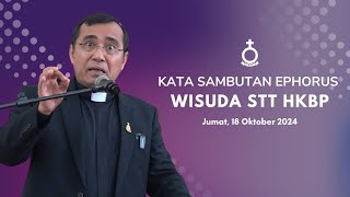 Kata Sambutan Ephorus Dalam Wisuda STT HKBP Pematangsiantar [upl. by Joann]