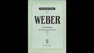 Weber  Concertino for Clarinet and Piano [upl. by Rogerg]