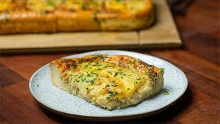 Sheet Pan Tartiflette Stuffed Garlic Bread Recipe [upl. by Bowler]