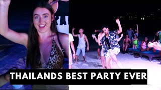 Thailand Free Wild Party on Beach  Ark Bar [upl. by Nueoht]