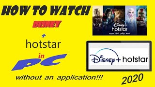 HOW TO WATCH DISNEYHOTSTAR IN PC LAPTOP HINDI [upl. by Hospers]