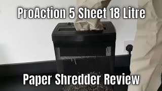 Shredding  1  ProAction 5 Sheet 18 Litre Paper Shredder Review [upl. by Ahsieyn769]