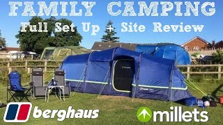 FAMILY CAMPING VLOG  FULL SET UP amp SITE REVIEW  BERGHAUS AIR 6 [upl. by Sirrah32]