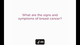 What Are the Signs and Symptoms of Breast Cancer [upl. by Suoivatram663]