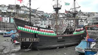 A TOUR AROUND SIR FRANCIS DRAKES GALLEON THE GOLDEN HIND AT BRIXHAM HARBOUR  28th September 2018 [upl. by Sorensen266]