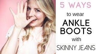 5 Ways To Wear Ankle Boots amp Skinny Jeans  Fashion Over 40 [upl. by Zetnahs449]