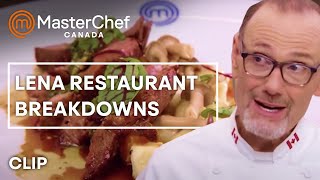 Breakdowns During Restaurant Takeover  MasterChef Canada  MasterChef World [upl. by Brookner]