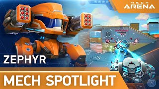 Mech Arena  Mech Spotlight  Zephyr [upl. by Borries]