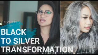 HOW TO FROM BLACK TO SILVER HAIR [upl. by Cletus]