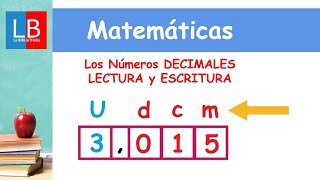 Los Números DECIMALES LECTURA y ESCRITURA ✔👩‍🏫 PRIMARIA [upl. by Tsui252]