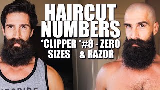 HAIRCUT NUMBERS  HAIR CLIPPER SIZES  HAIR CLIPPER GUIDE [upl. by Buonomo920]