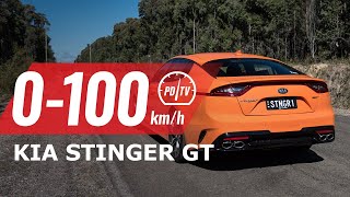 2021 Kia Stinger GT 0100kmh amp engine sound [upl. by Ynnaf]