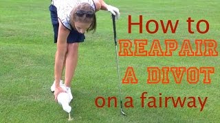 How To FIx A Divot on The Fairway  Golf Etiquette [upl. by Eanert]