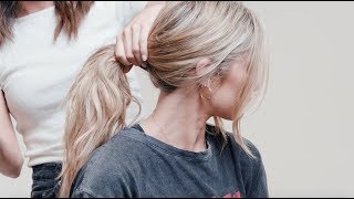 How To Tie The Halo Hair Extension In A Ponytail [upl. by Nylrehc]