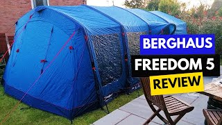 Berghaus Freedom 5 Nightfall Tent Review  Berghaus Freedom 5 Nightfall 1st Pitching [upl. by Asseret]