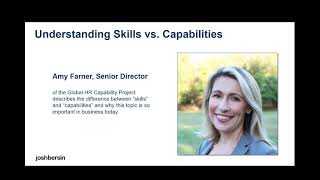 Understanding Skills vs Capabilities The Global HR Capability Project [upl. by Ennagem]