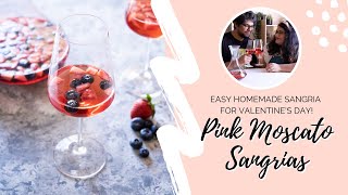 Easy Sangria Recipe  Pink Moscato Sangria  Homemade Cocktails [upl. by Adnilema389]