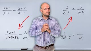 Add and Subtract Rational Expressions Step by Step [upl. by Eadmund]