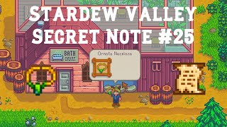 Secret Note 25  Stardew Valley 14  Giving the necklace to Caroline [upl. by Faustina]