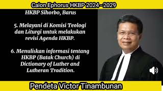 🔴Calon Ephorus HKBP  Pendeta Victor Tinambunan [upl. by Eilrak]