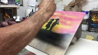 Airbrush How To  Beginners Practice Airbrush Painting [upl. by Ylrae]