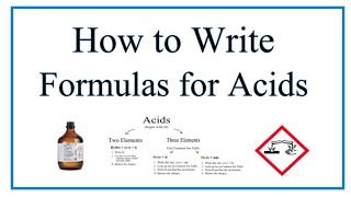 Formula Writing for Acids Explanation Flowchart and Practice [upl. by Rosabelle]