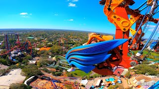 FaceFirst Dive Drop Tower Ride  Falcons Fury  Free Fall POV  Busch Gardens [upl. by Ashly490]